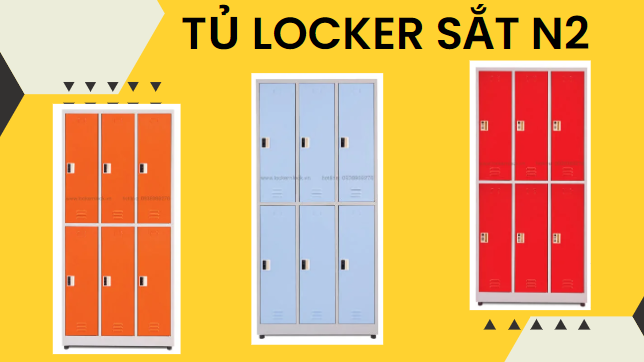 Tủ locker sắt dòng N2 tại Công ty giáo dục toàn cầu