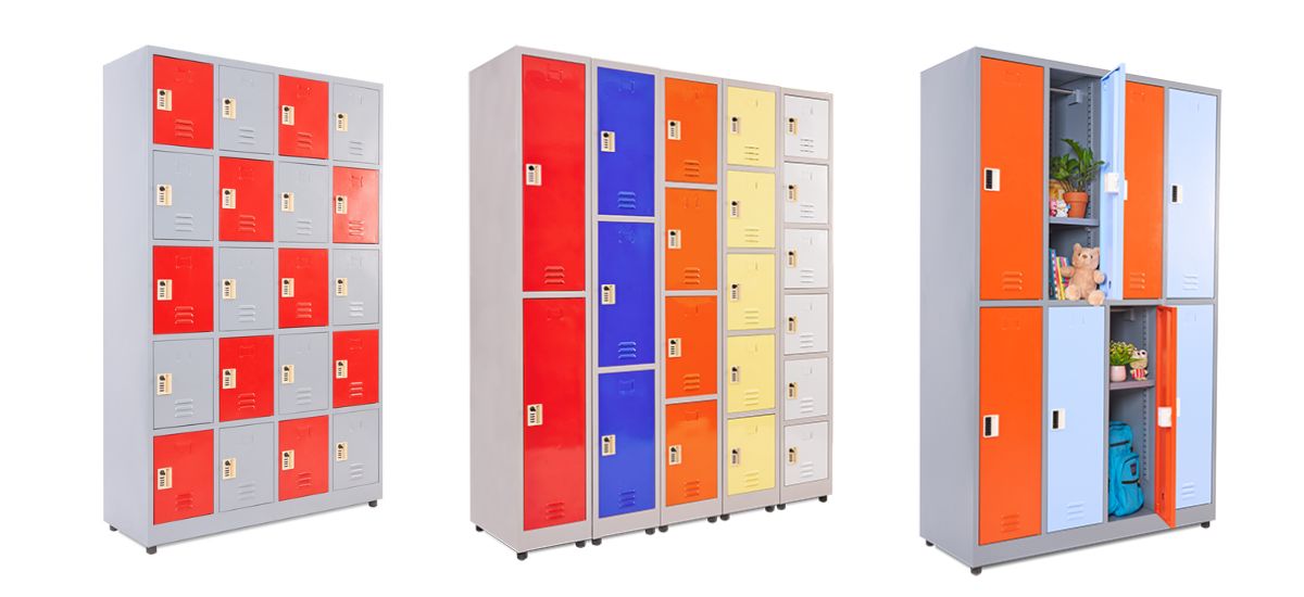 Tủ locker sắt đa dạng màu sắc và mẫu mã