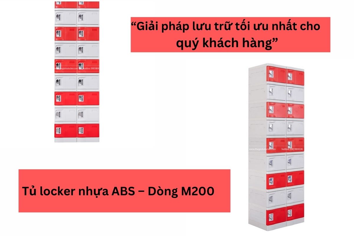 Hình ảnh minh họa của Tủ Locker nhựa ABS – Dòng M200 – 18 phân