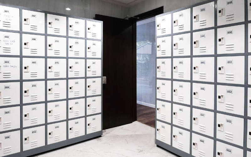 tủ locker sắt giúp không gian ngăn nắp