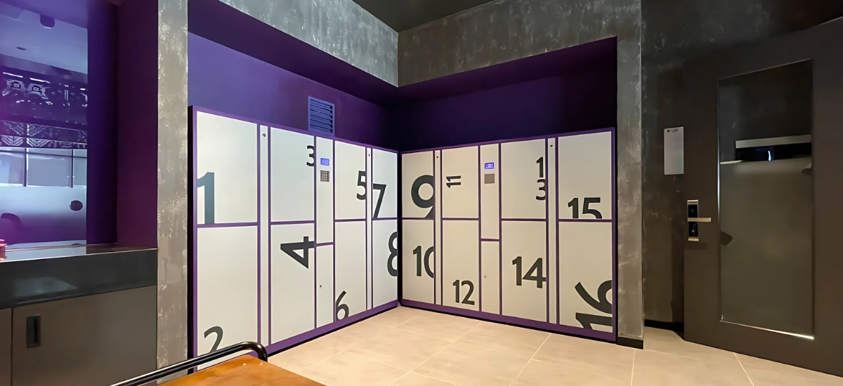 Tủ smart locker phù hợp với không gian khách sạn