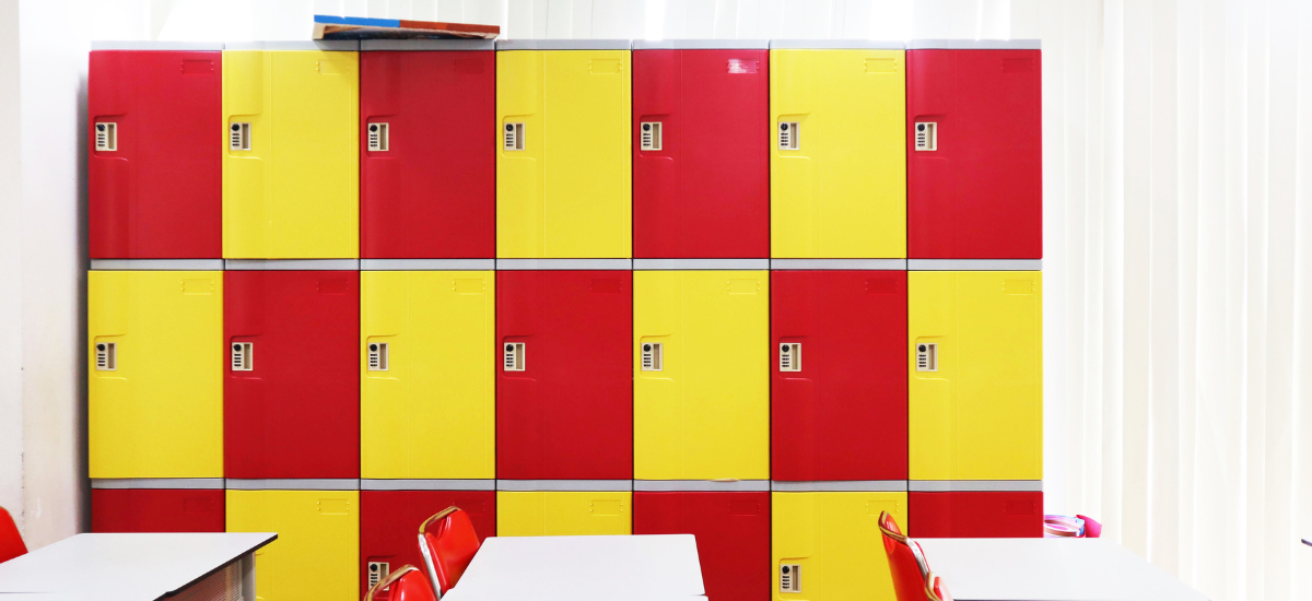 tủ locker học sinh bo góc cạnh an toàn cho không gian học tập