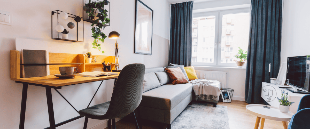 căn hộ studio nhỏ, hạn chế không gian để đồ