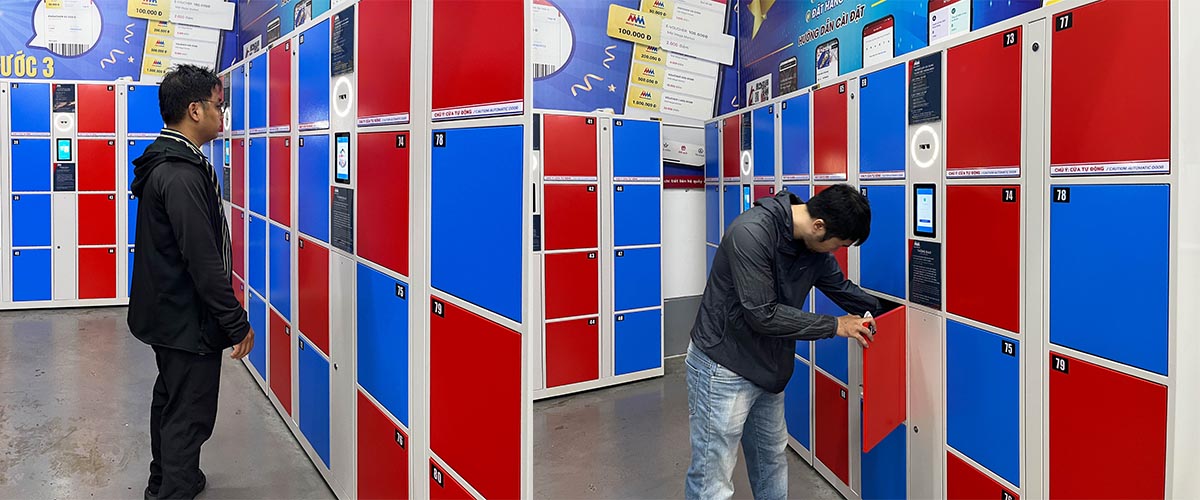 Tủ locker gửi đồ bằng nhận diện khuôn mặt