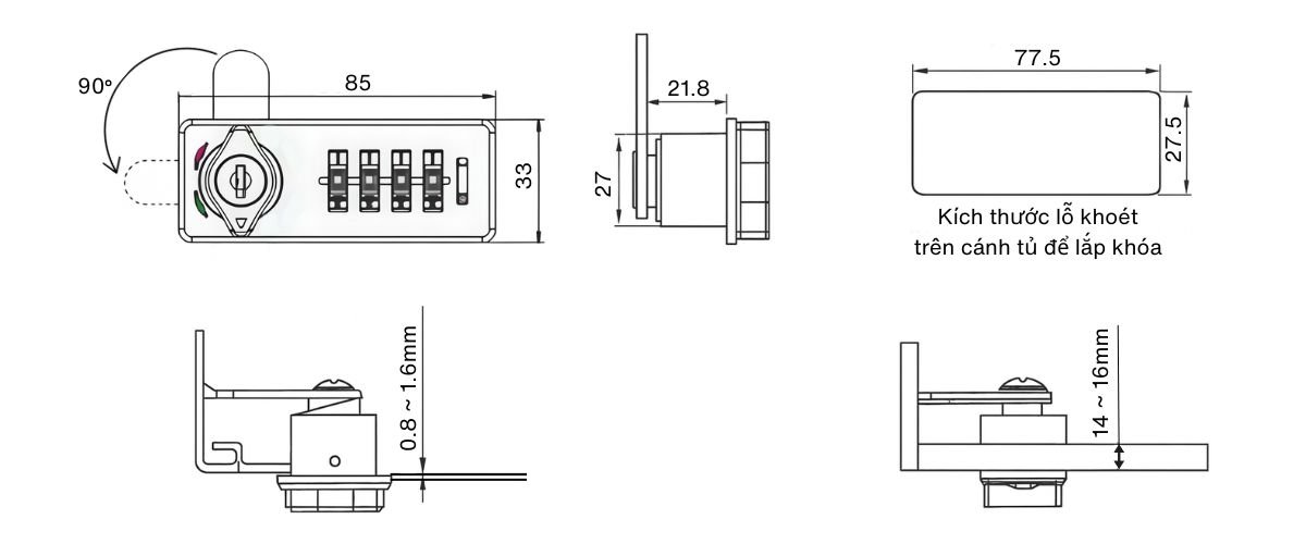 Bản vẽ kỹ thuật khóa số 920