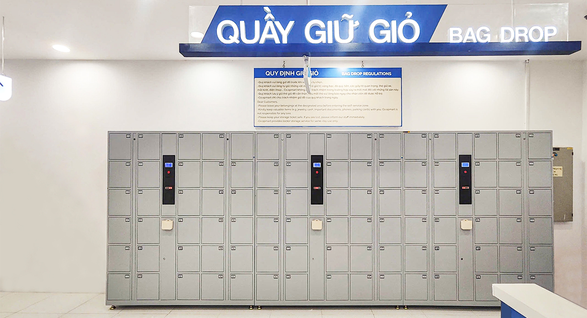Tủ eLocker tại Siêu thị Co.opmart Vĩnh Long