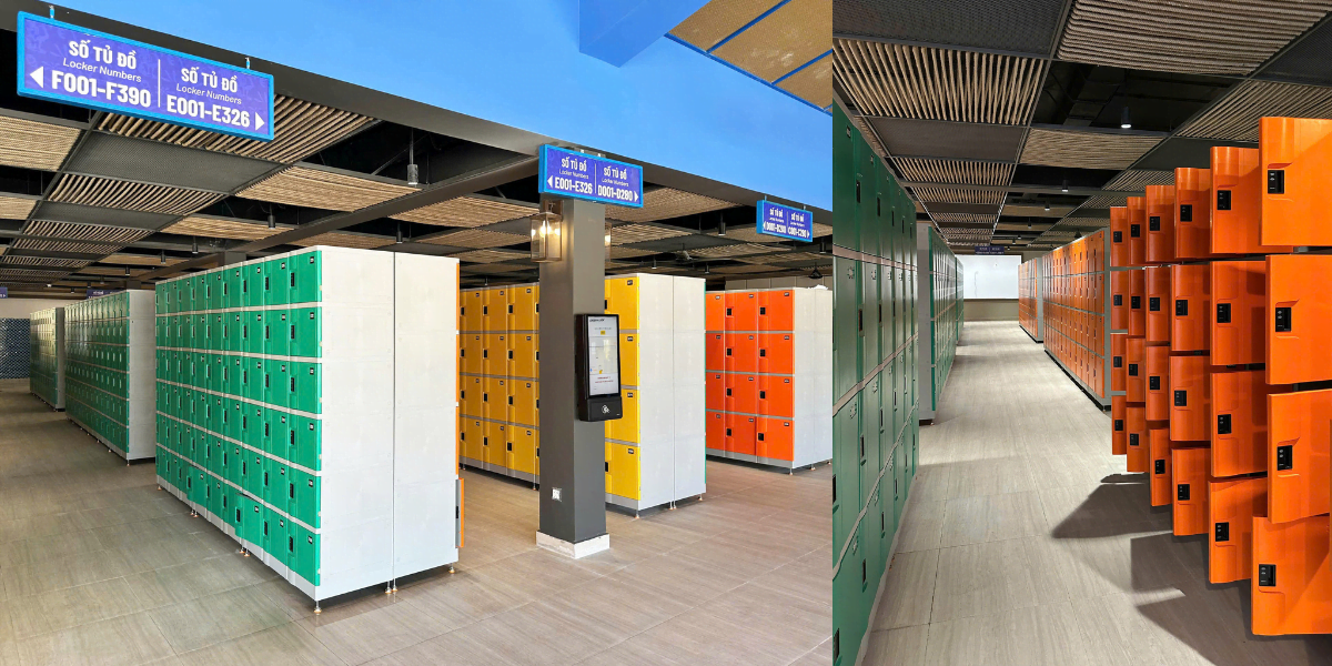Kiosk tra cứu vị trí tủ locker thông minh tại Blanca City Vũng Tàu