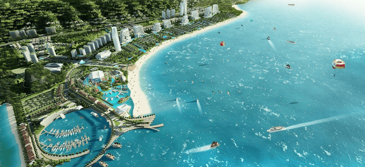 Toàn cảnh dự án Sonasea Vân Đồn Harbor City Quảng Ninh ven vịnh Bái Từ Long