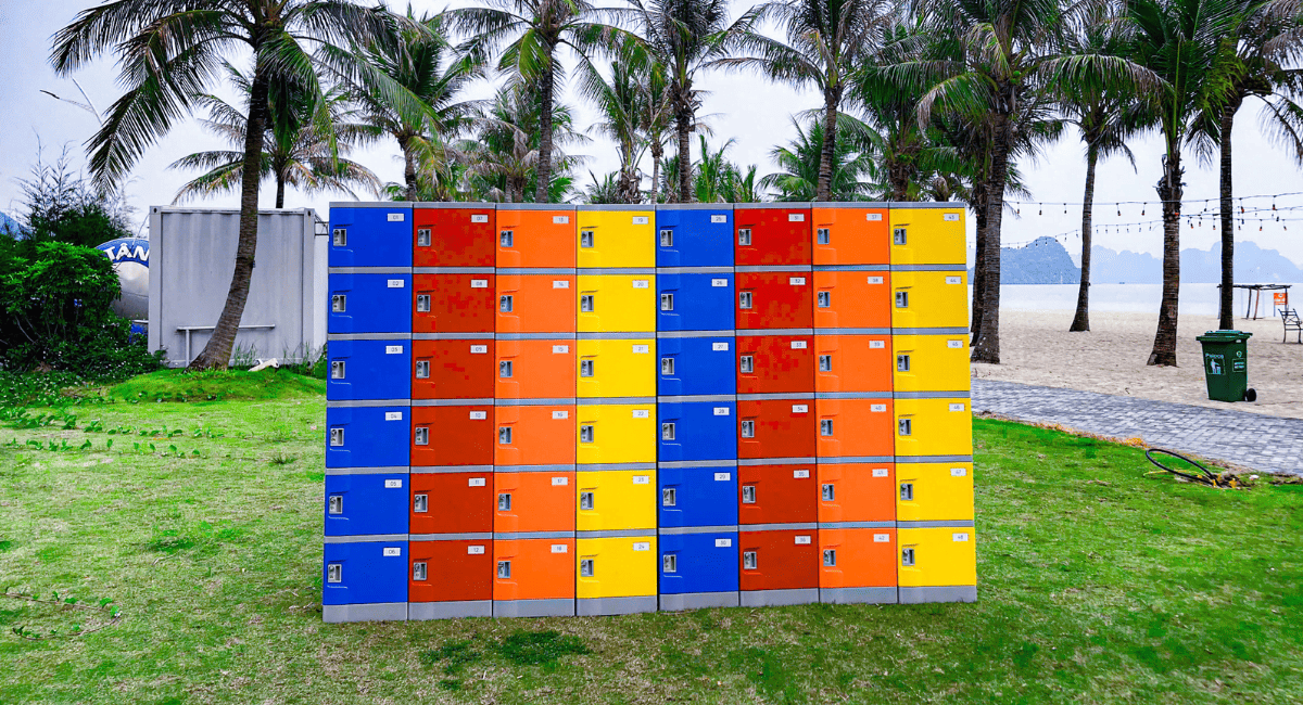 Giải pháp tủ locker ABS W300 kèm vòng tay chìa khóa.