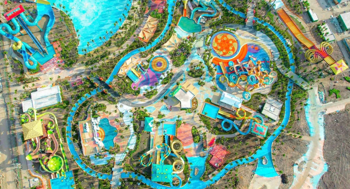 Toàn cảnh công viên nước Sun World Hà Nam nhìn từ trên cao