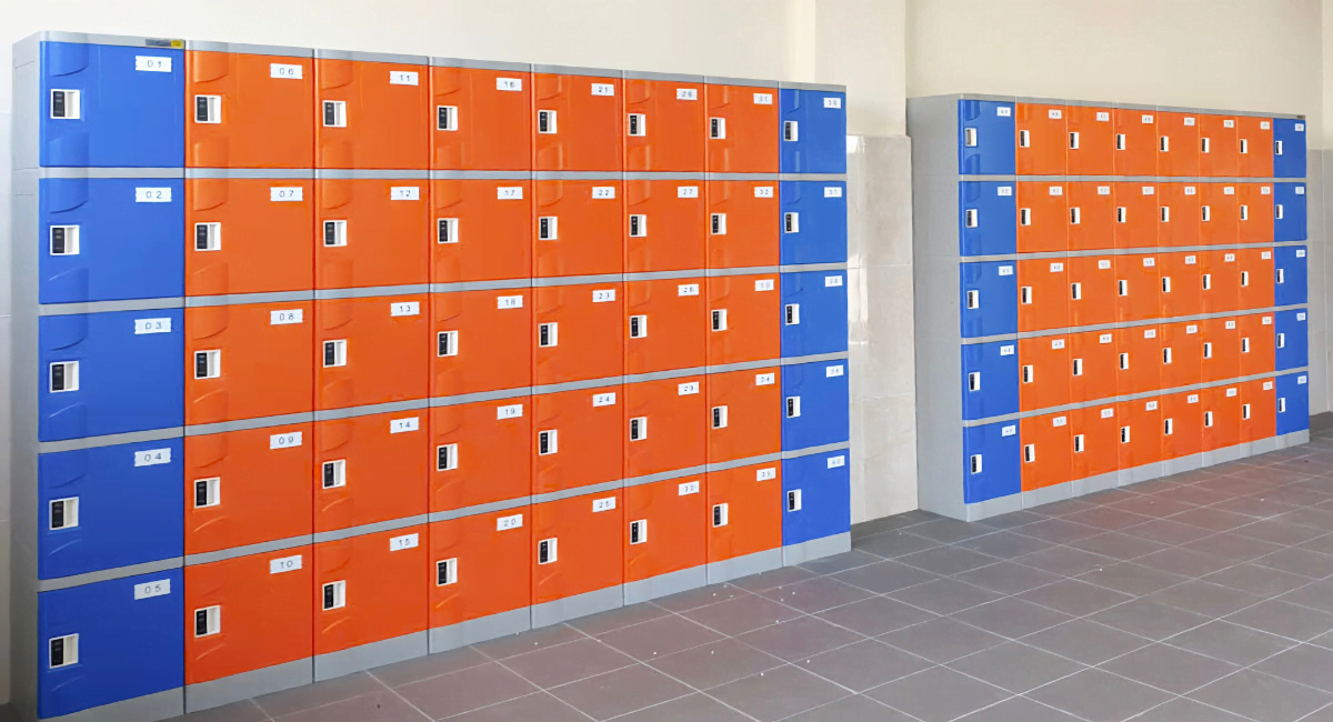 Hệ thống tủ locker ABS NS5 tại công viên nước TTC Trảng Bàng