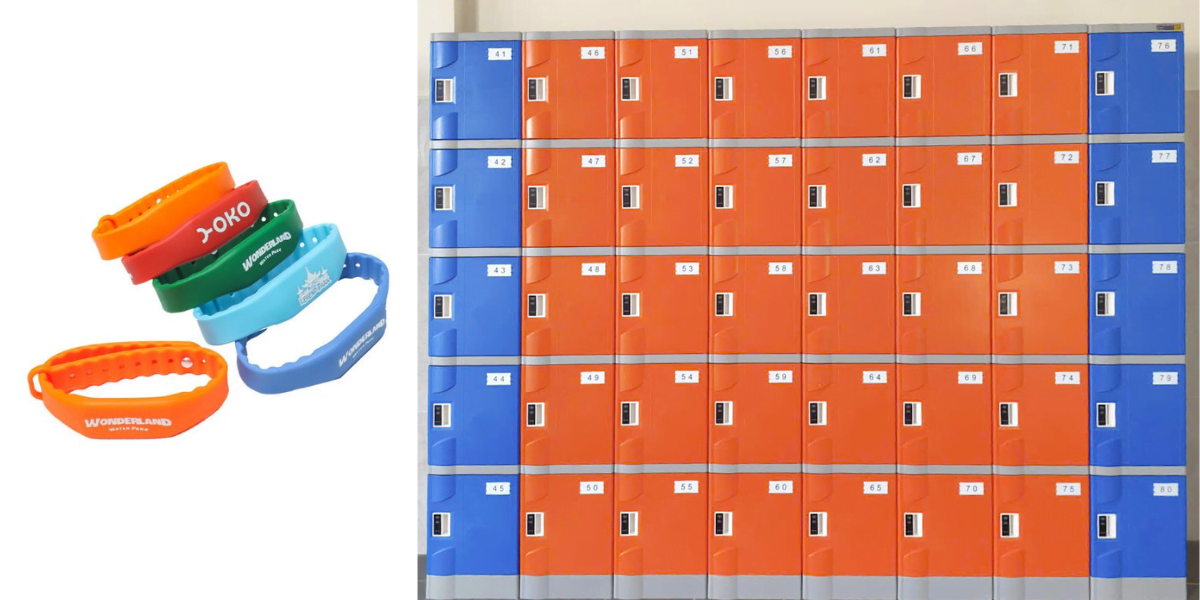 Vòng tay RFID silicone chống nước cho khóa điện tử công viên nước