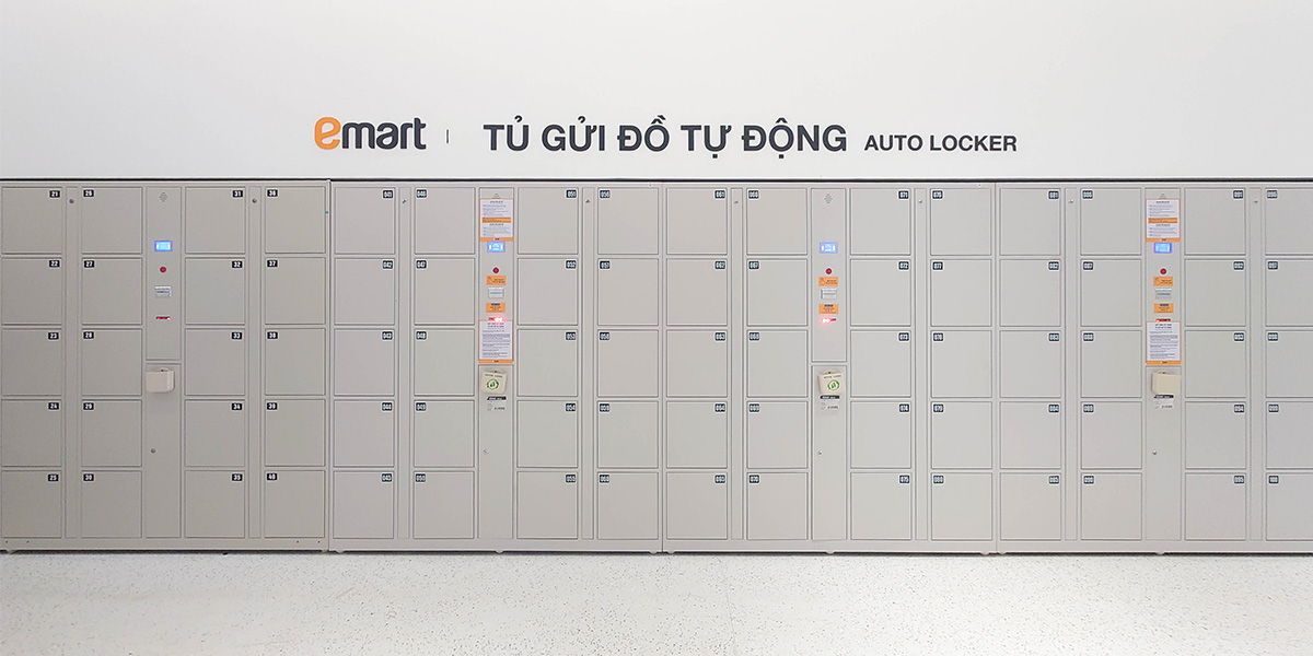 Hệ thống tủ eLocker Thông Minh tại Emart Phan Huy Ích