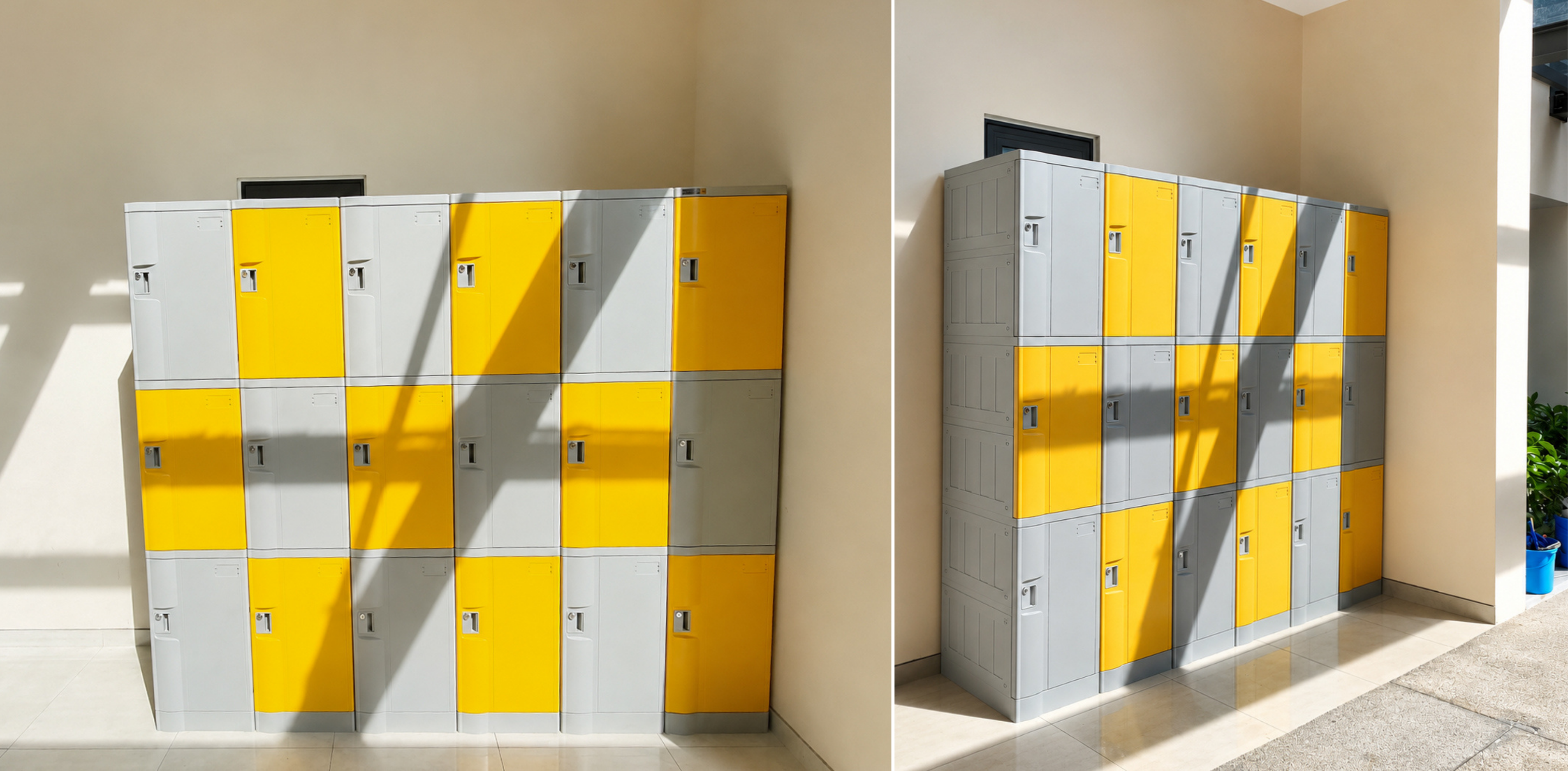 Hệ thống tủ Locker ABS W600 cùng với khoá chìa tại Hà Đô Centrosa Garden