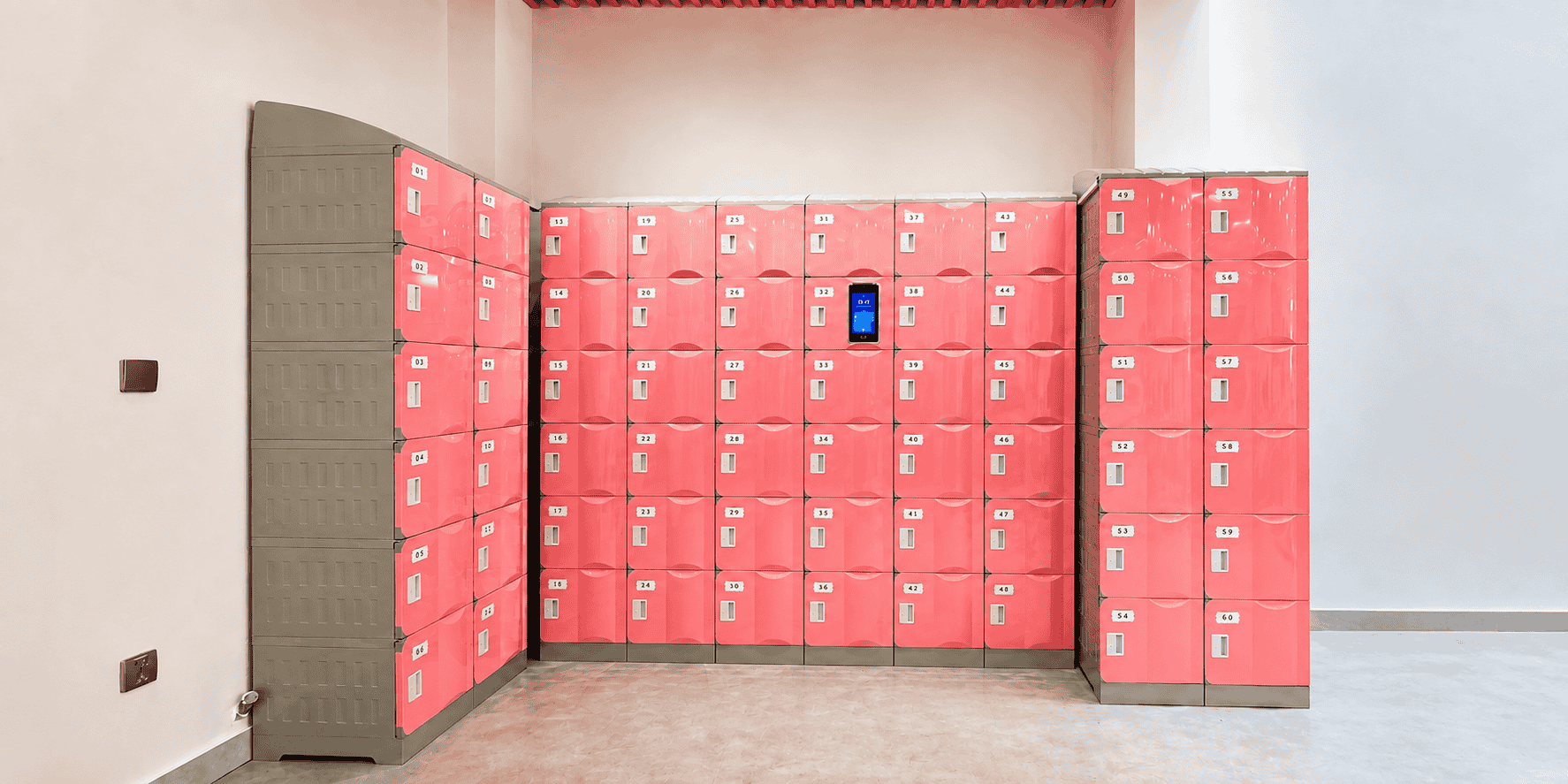 Hệ thống tủ Locker ABS Face ID tại Rose Gym for Ladies