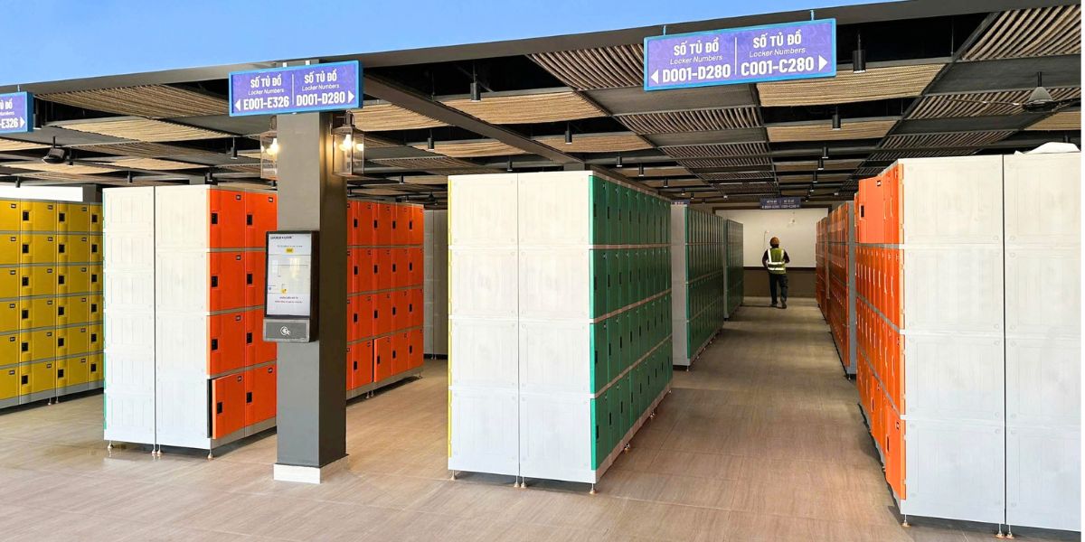 Tủ locker thông minh với hệ thống ngăn lưu trữ đa dạng kích thước, đáp ứng linh hoạt mọi nhu cầu sử dụng.